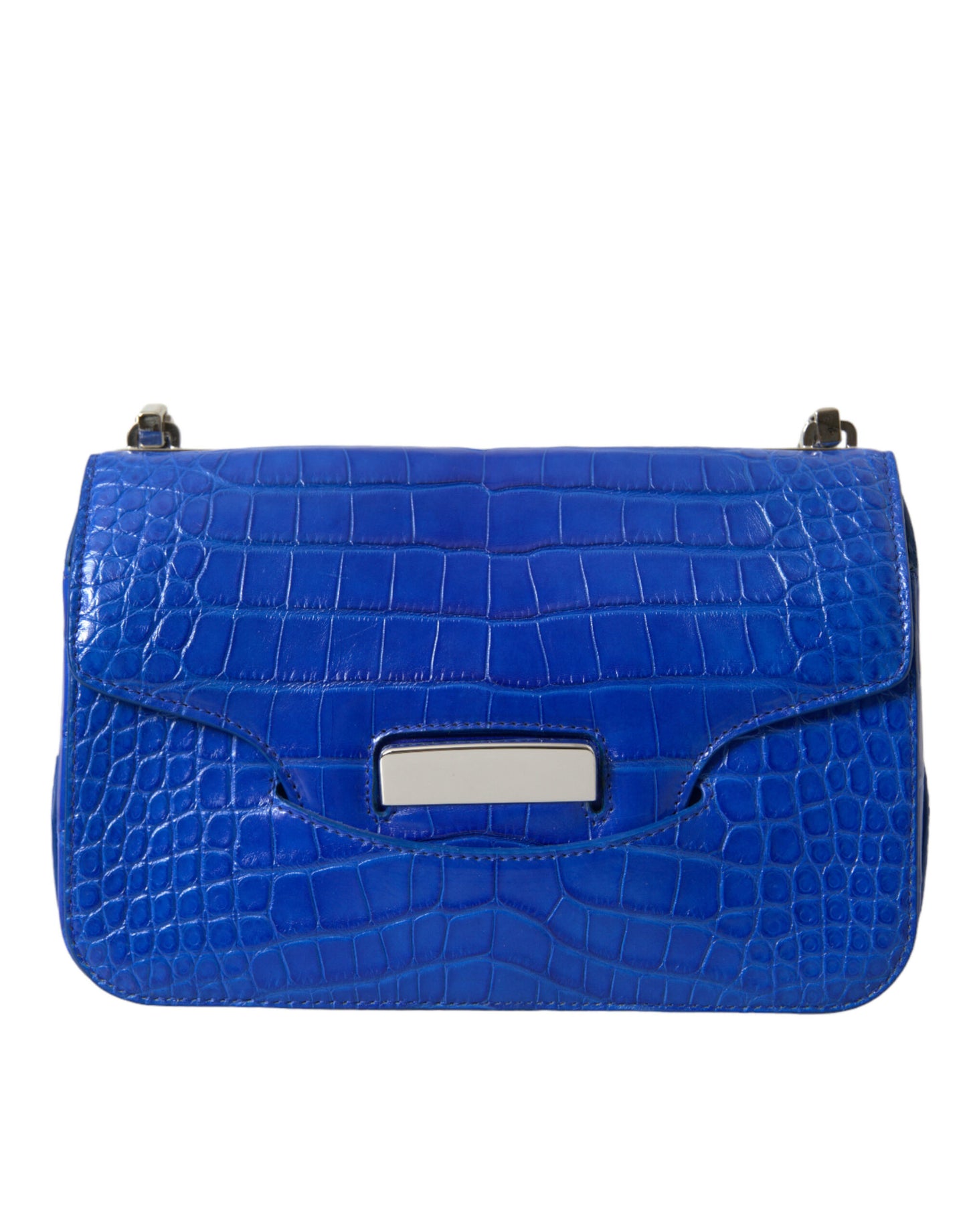 Balenciaga mini sac porté épaule en alligator - bleu