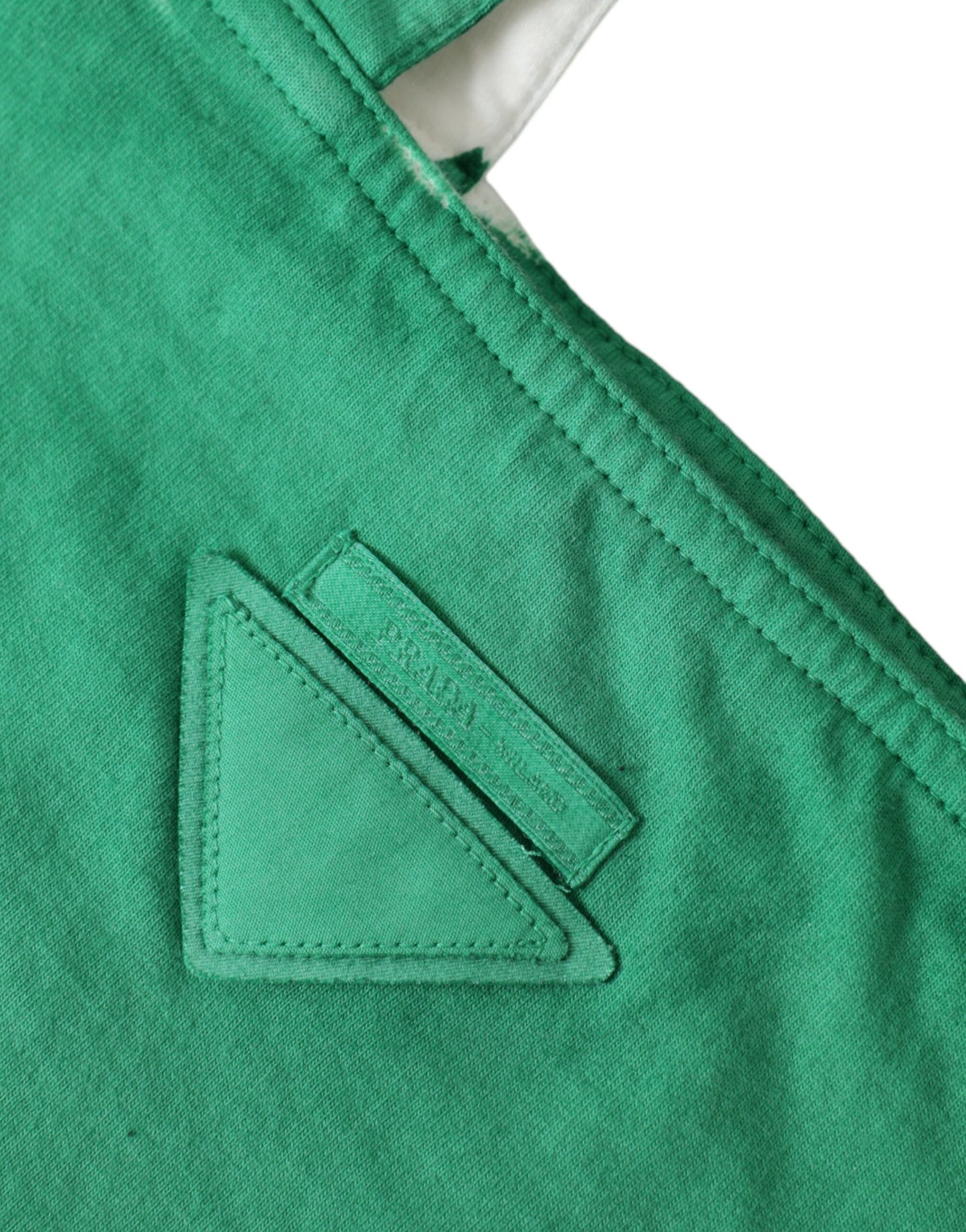 Sac cabas Prada en tissu vert