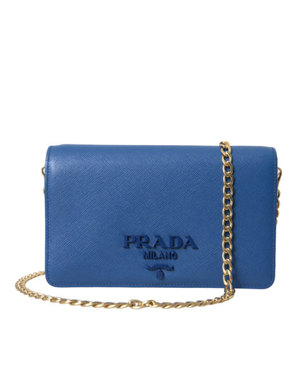 Sac à bandoulière en cuir monogramme Prada