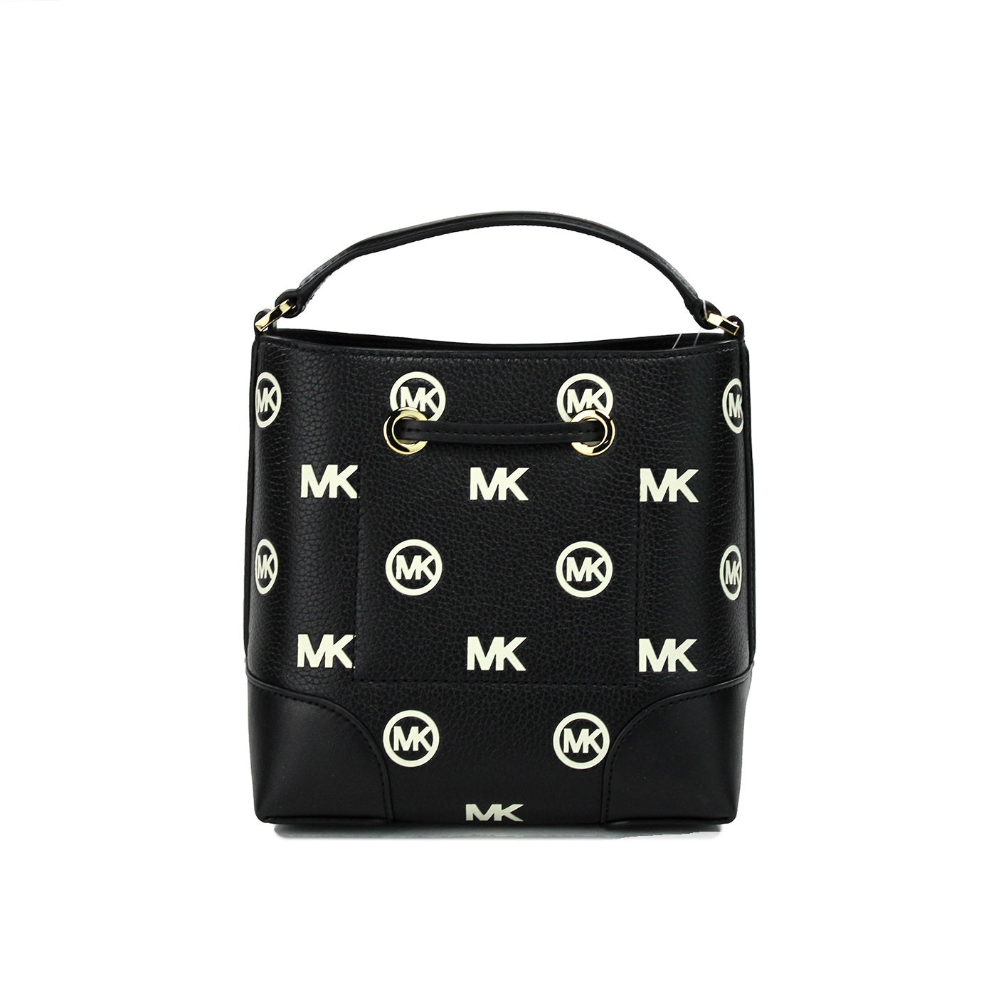 Michael Kors Mercer petit sac à main seau à cordon en relief noir