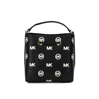 Michael Kors Mercer petit sac à main seau à cordon en relief noir