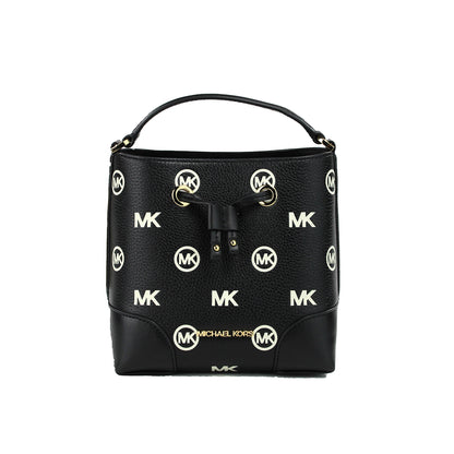 Michael Kors Mercer petit sac à main seau à cordon en relief noir