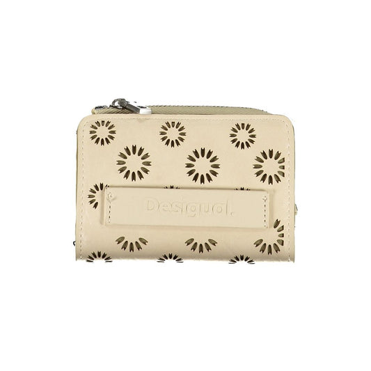 Portefeuille Desigual en polyéthylène beige