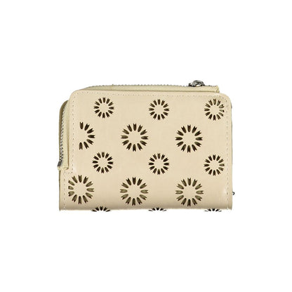 Portefeuille Desigual en polyéthylène beige