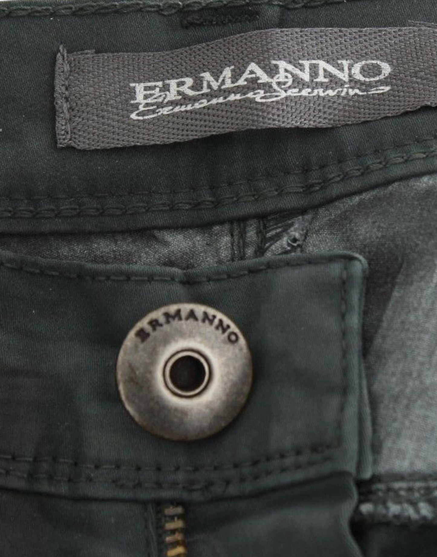 Ermanno scervino jean slim vert foncé