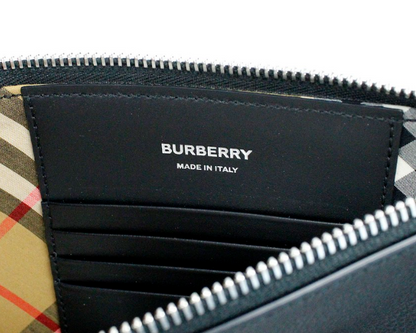 Burberry Peyton monogramme pochette en cuir noir sac à bandoulière sac à main