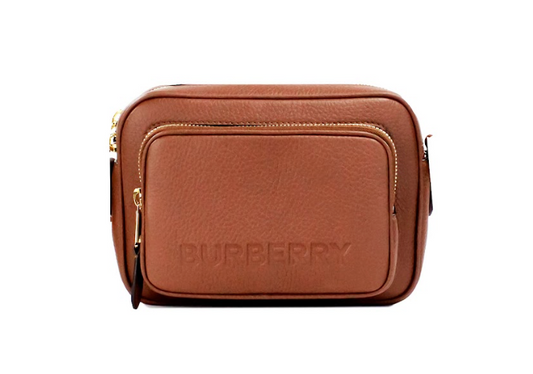 Petit sac bandoulière en cuir marron clair Burberry