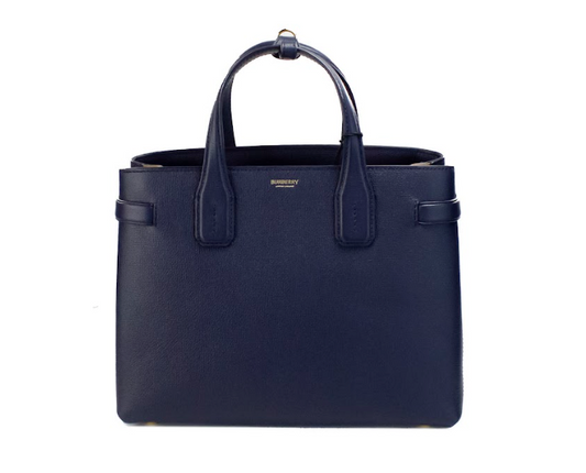 Burberry bannière moyen régence en cuir bleu fourre-tout bandoulière sac à main sac à main