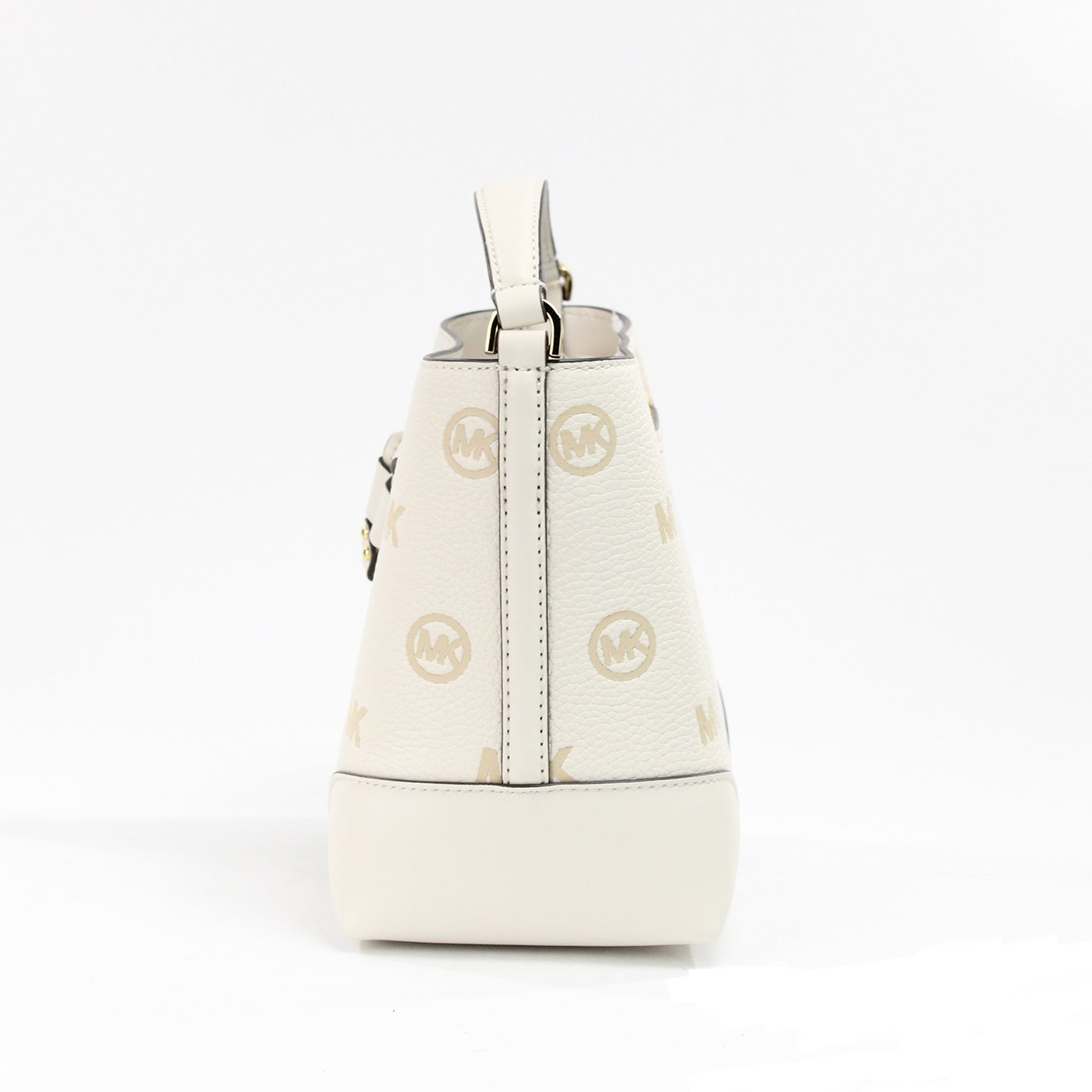 Michael kors mercer petit sac messager seau à cordon en relief crème claire