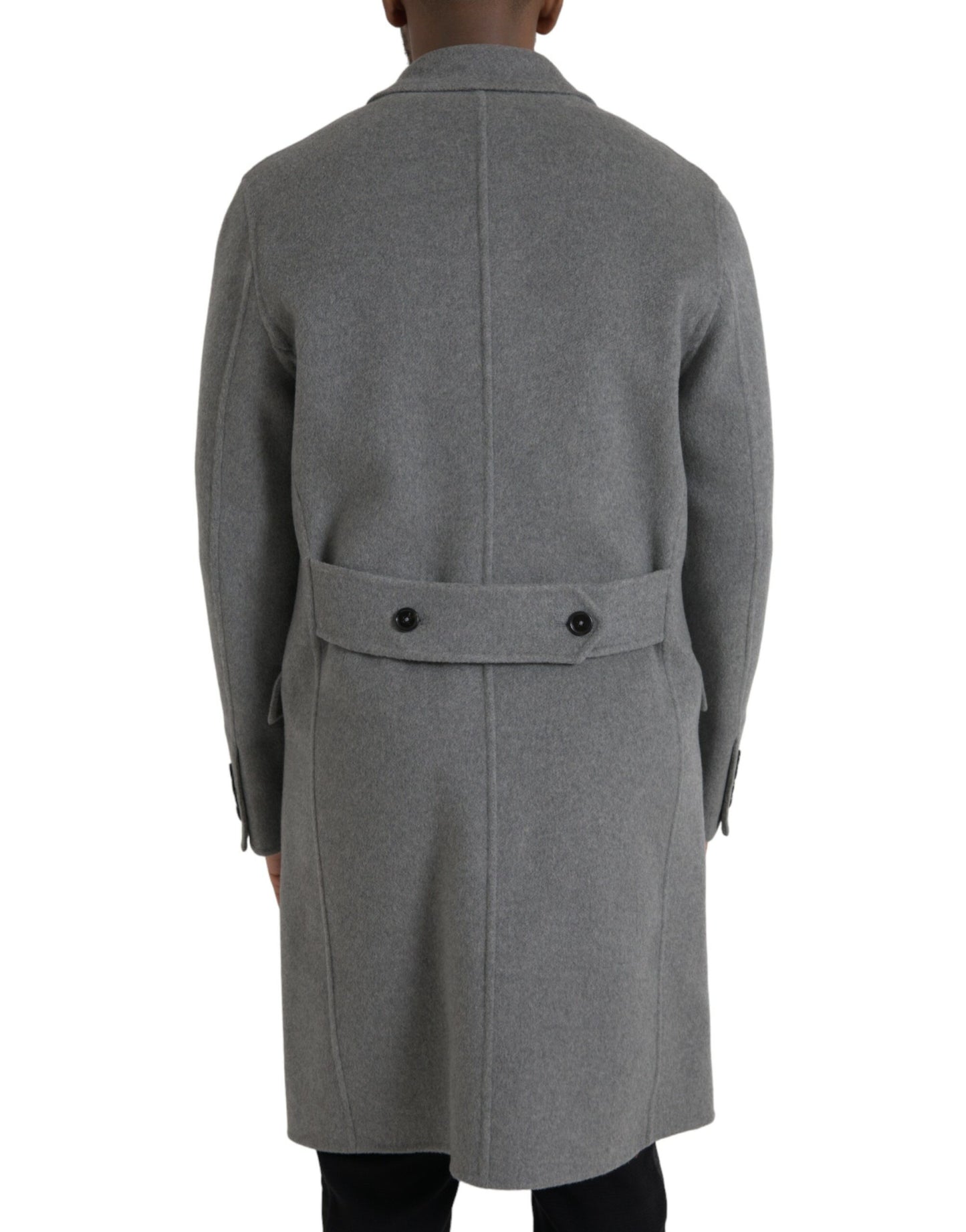 Veste en cachemire double trench-coat gris Dolce &amp; gabbana