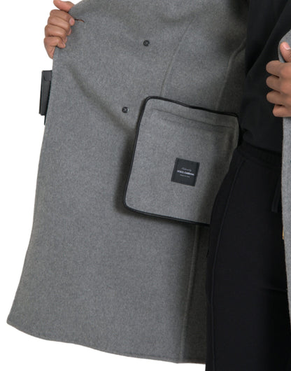 Veste en cachemire double trench-coat gris Dolce &amp; gabbana