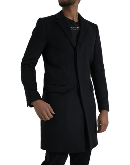 Dolce &amp; gabbana veste trench-coat noire à simple boutonnage