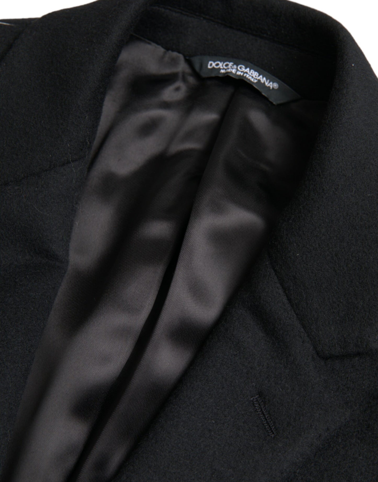 Dolce &amp; gabbana veste trench-coat noire à simple boutonnage