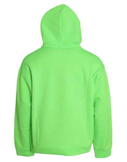 Dolce &amp; Gabbana Pull à capuche vert fluo