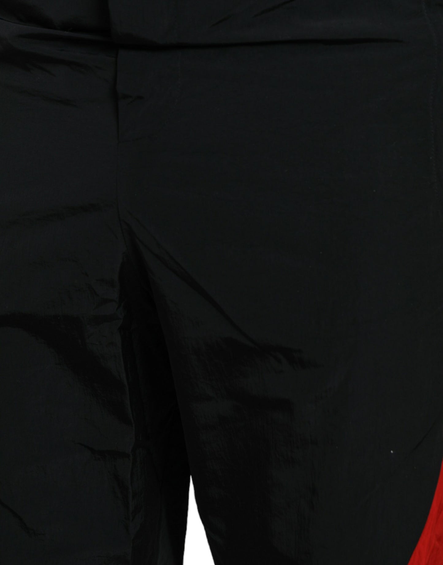 Dolce &amp; gabbana pantalon de jogging en nylon imprimé léopard rouge noir