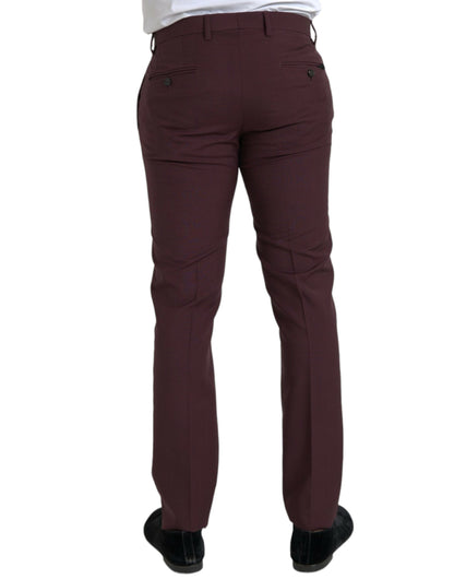 Dolce &amp; Gabbana Pantalon habillé coupe slim en laine marron pour hommes