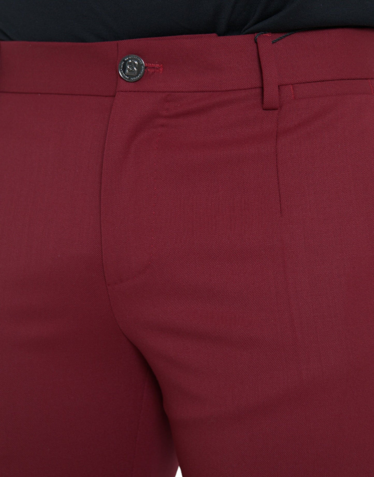 Dolce &amp; Gabbana Pantalon habillé coupe slim en laine rouge pour homme