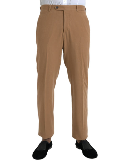 Prada pantalon habillé coupe droite en cachemire beige pour homme