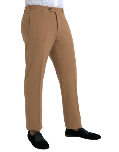 Prada pantalon habillé coupe droite en cachemire beige pour homme