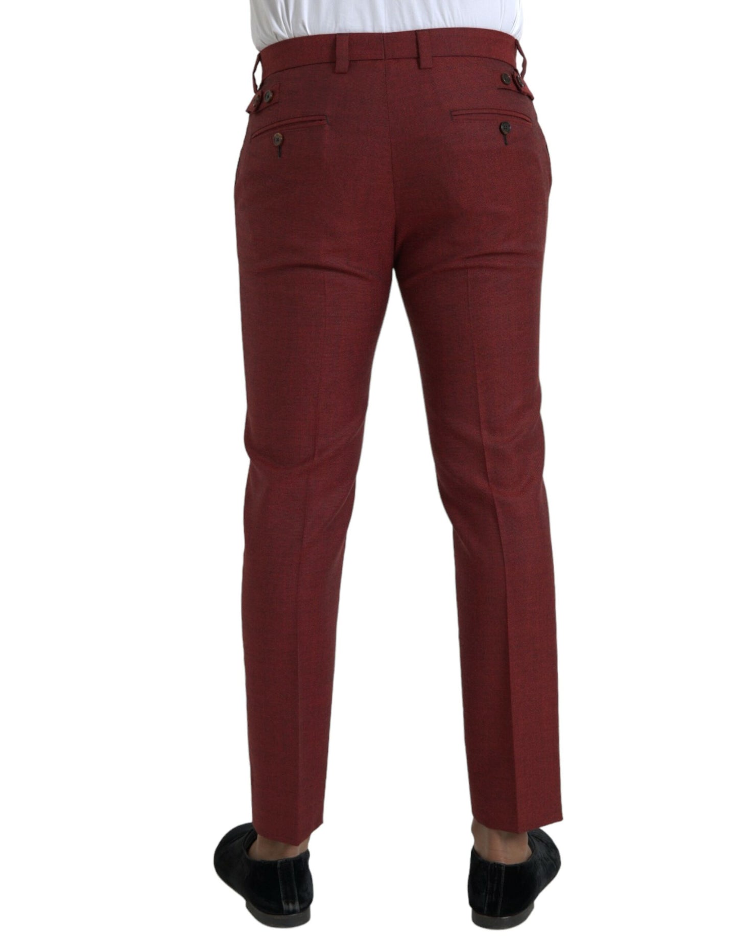 Dolce &amp; Gabbana Pantalon habillé skinny en laine marron pour hommes