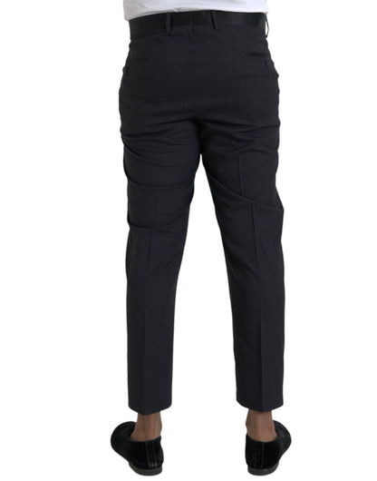 Pantalon habillé skinny en laine bleue Dolce &amp; Gabbana pour hommes