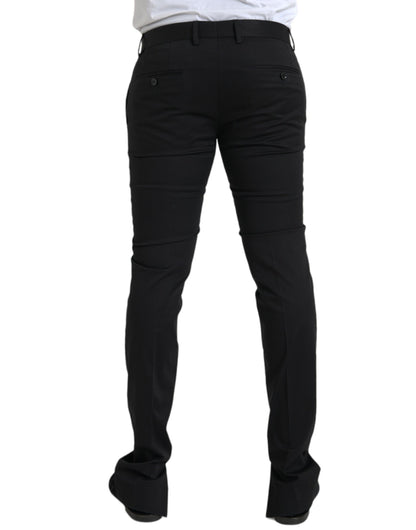 Dolce &amp; gabbana pantalon de costume skinny stretch en coton noir