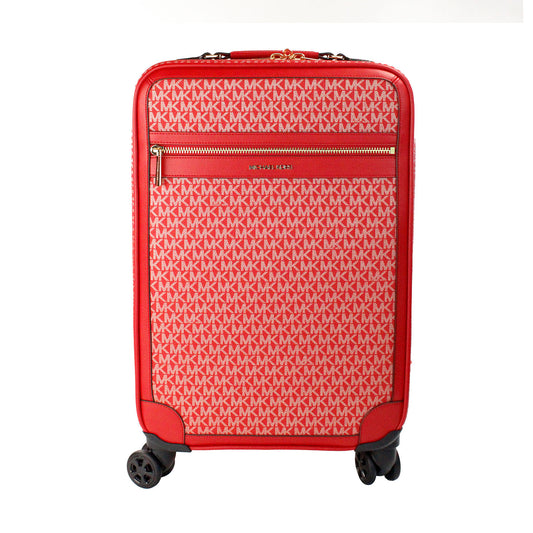 Michael Kors voyage petite valise à roulettes rouge signature trolley sac à main