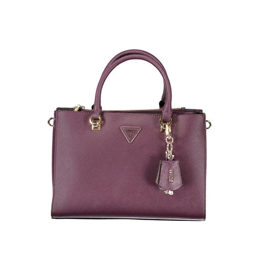 Sac à main en polyéthylène violet Guess jeans