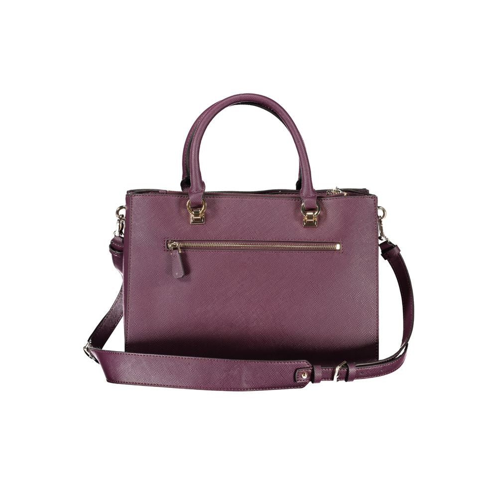 Sac à main en polyéthylène violet Guess jeans