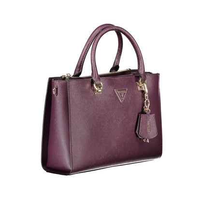 Sac à main en polyéthylène violet Guess jeans