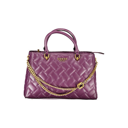 Sac à main en polyéthylène violet Guess jeans