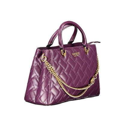 Sac à main en polyéthylène violet Guess jeans