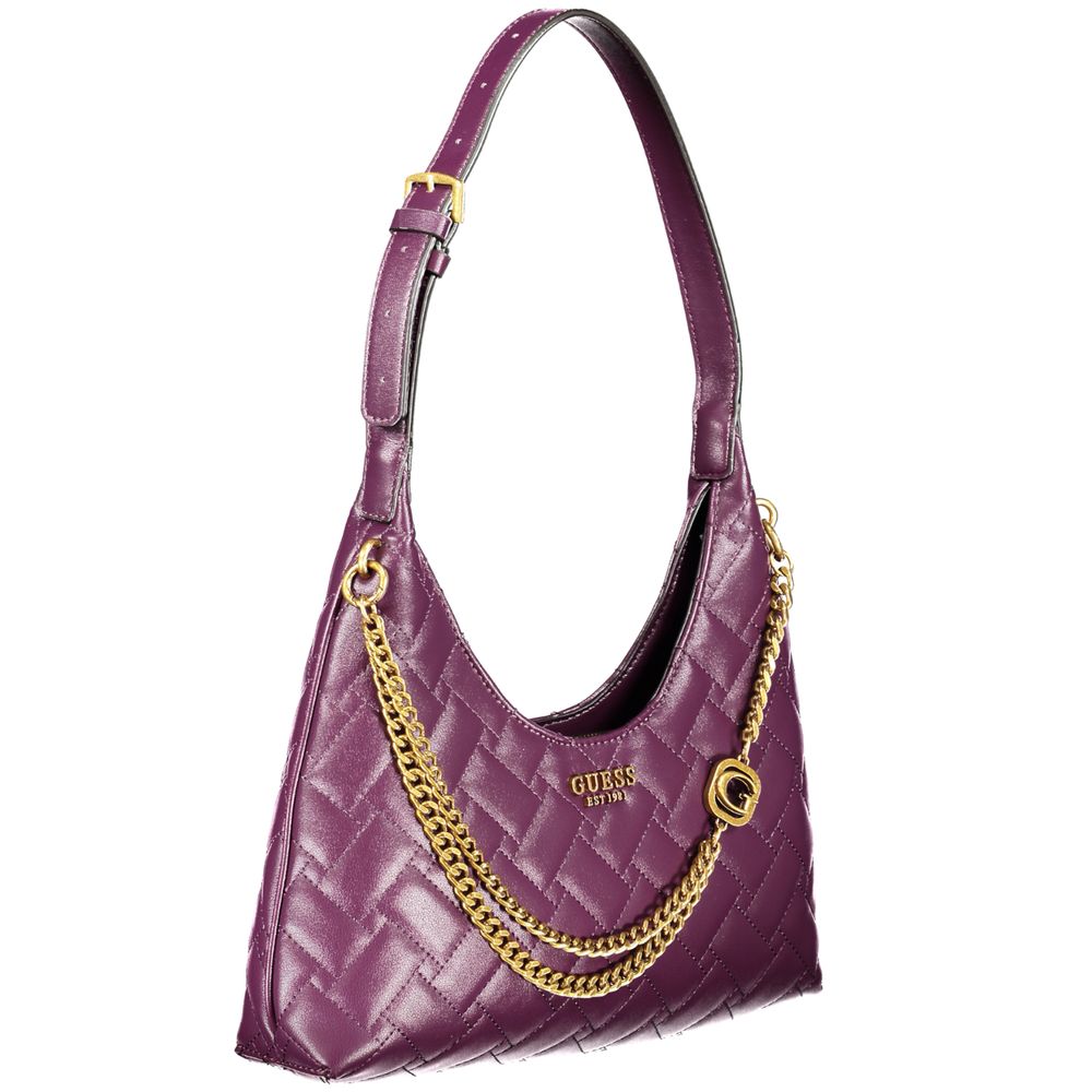 Sac à main en polyéthylène violet Guess jeans