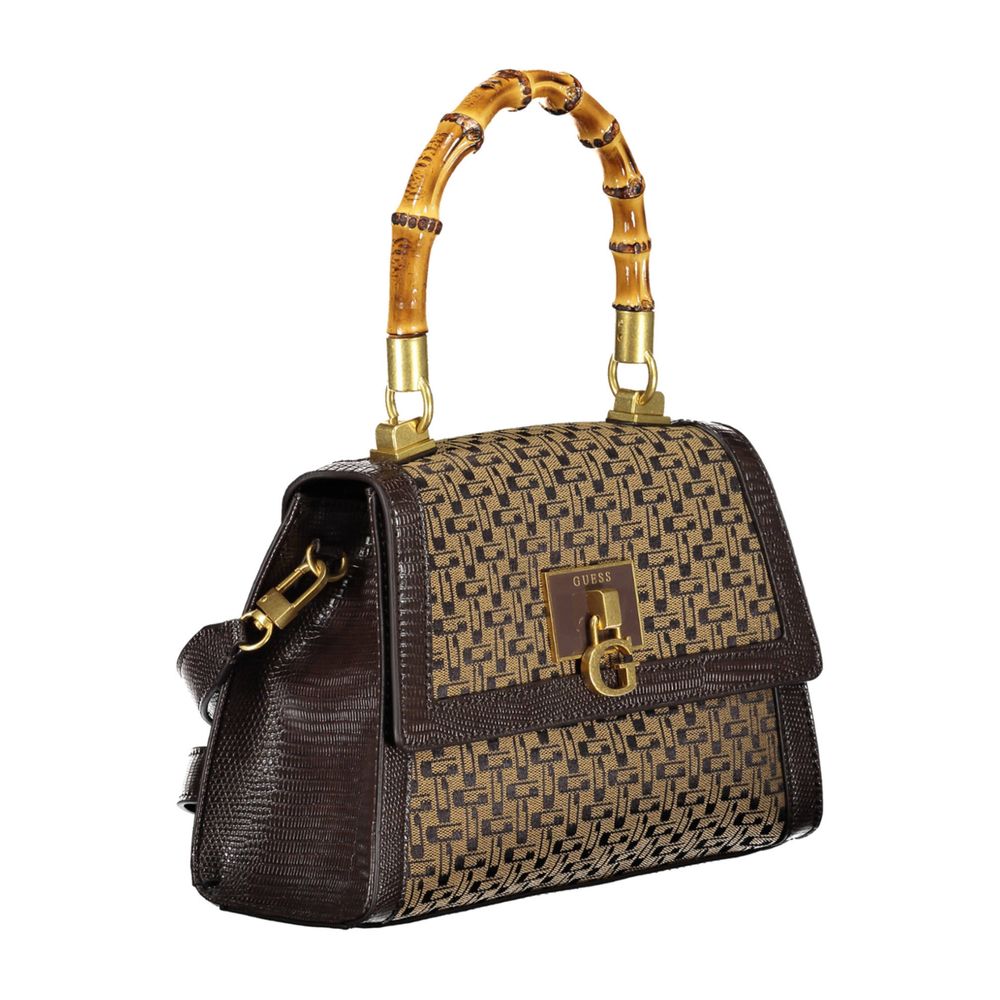 Sac à main Guess jeans en coton marron