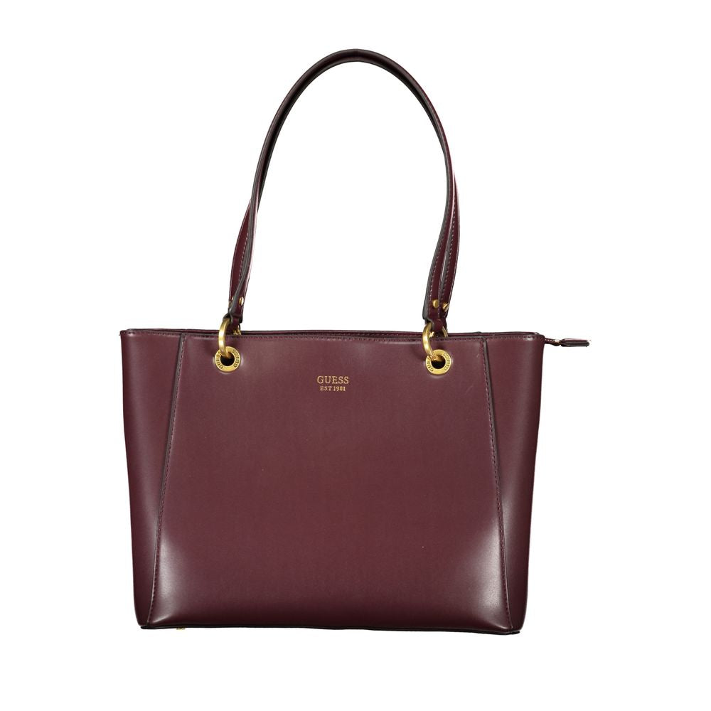 Sac à main en polyéthylène violet Guess jeans