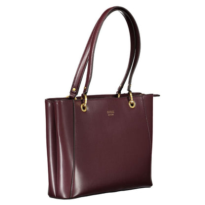 Sac à main en polyéthylène violet Guess jeans