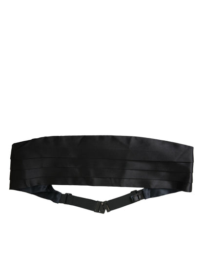 Dolce &amp; Gabbana ceinture large en soie pour hommes noirs