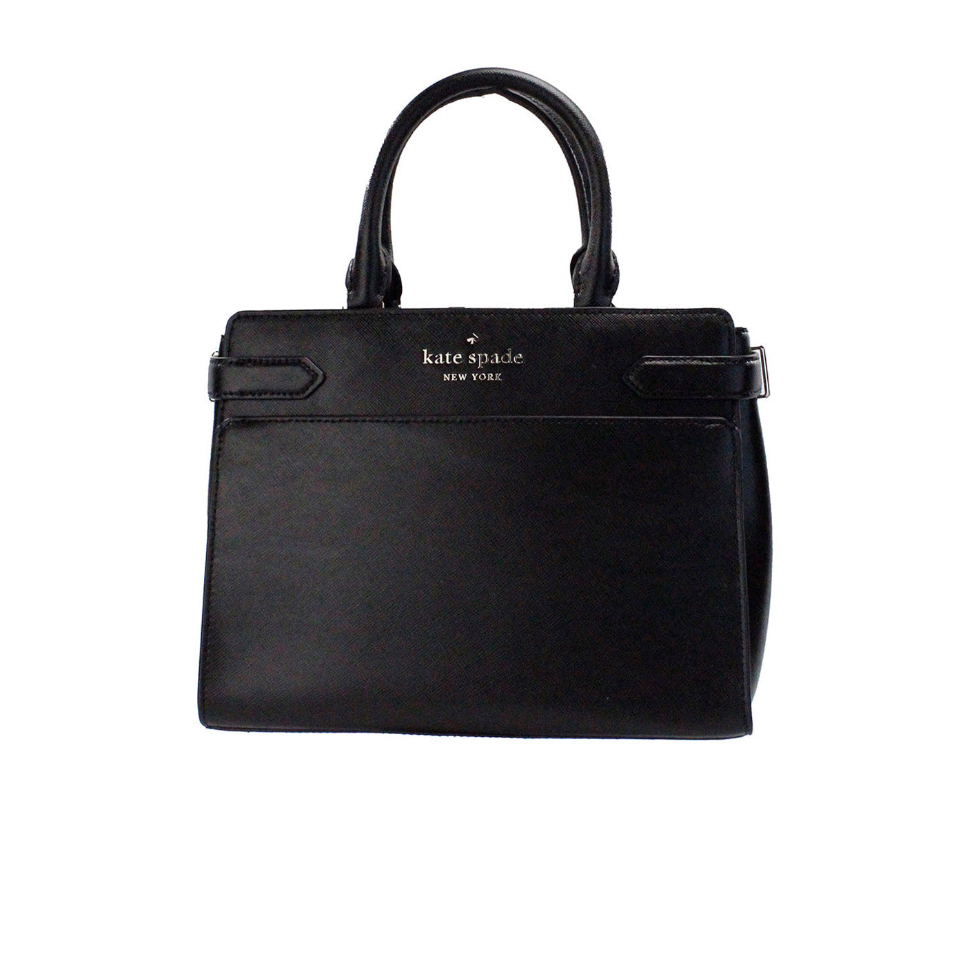 Kate Spade Staci Sac à main en cuir saffiano noir moyen