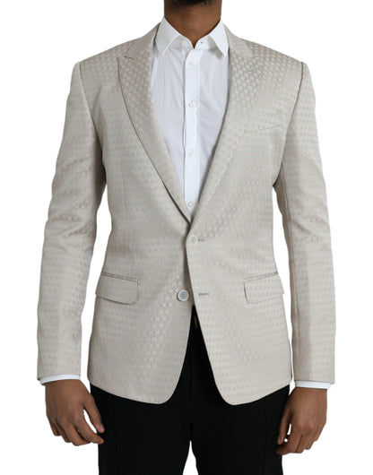 Dolce &amp; gabbana blazer beige martini à simple boutonnage