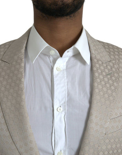 Dolce &amp; gabbana blazer beige martini à simple boutonnage