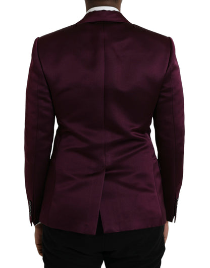 Dolce &amp; Gabbana blazer à simple boutonnage en soie marron