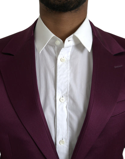 Dolce &amp; Gabbana blazer à simple boutonnage en soie marron