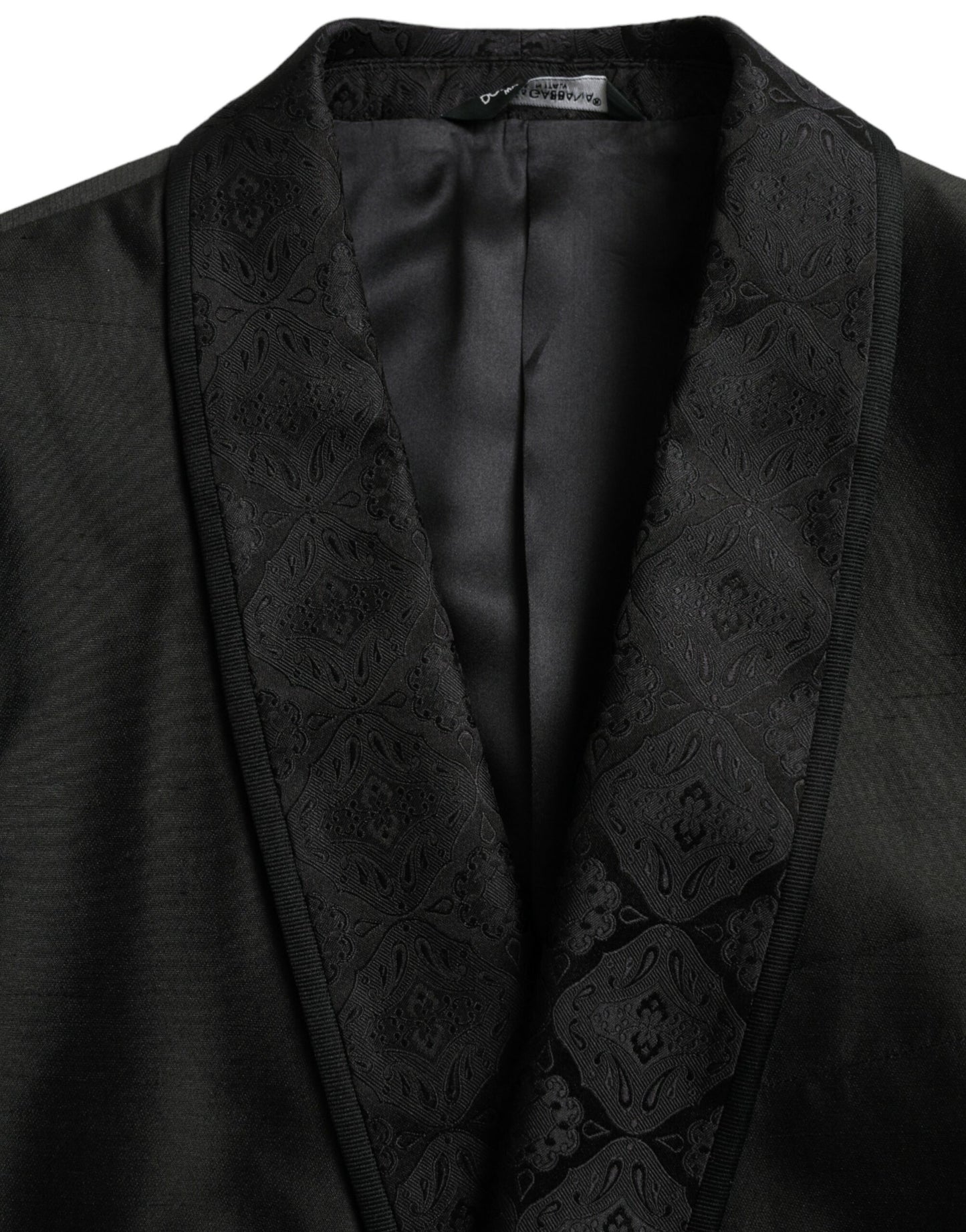 Dolce & Gabbana Black MARTINI Single Breasted Coat Blazer