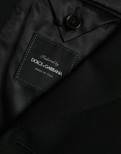 Dolce &amp; Gabbana Blazer à simple boutonnage en laine noire