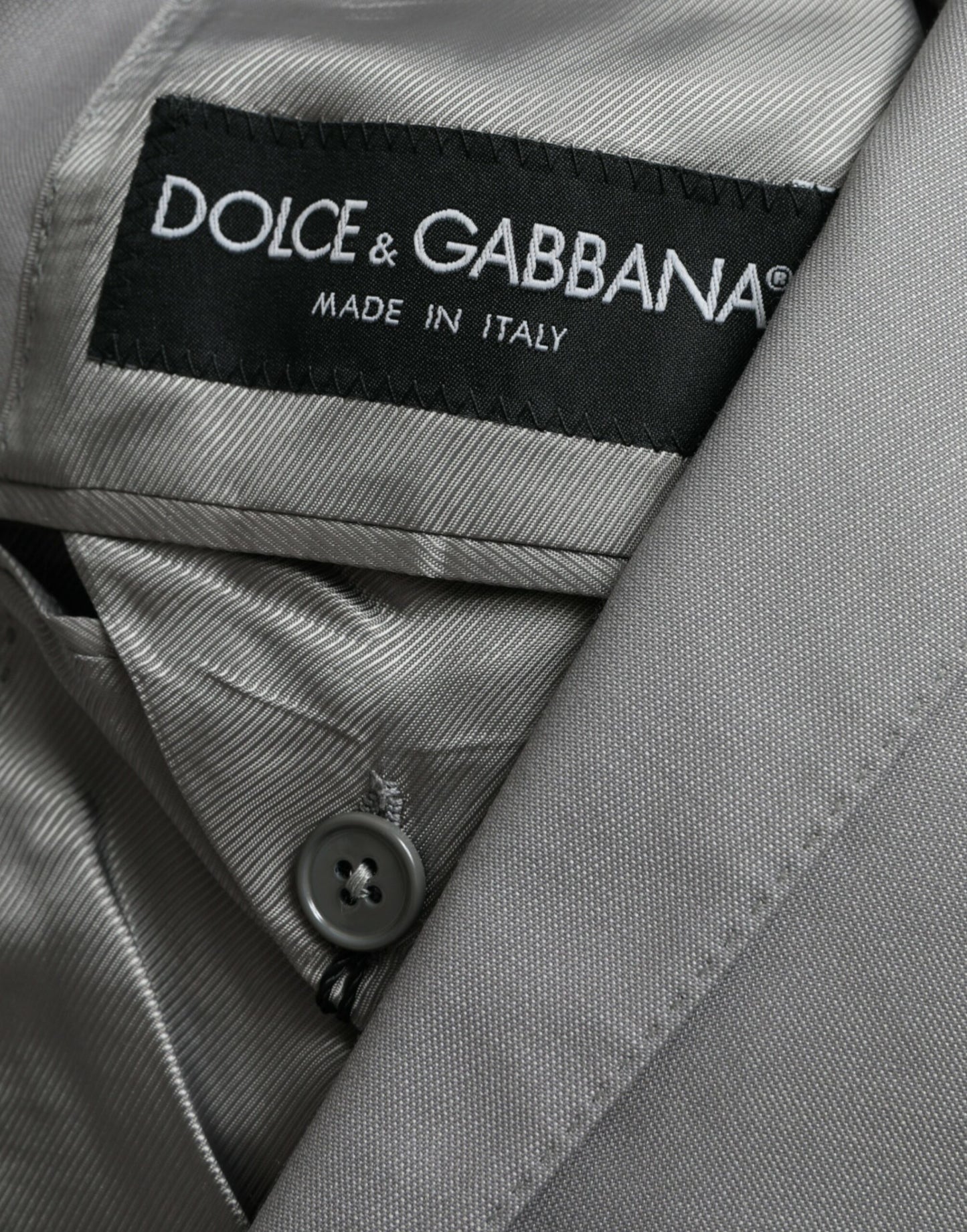 Dolce &amp; Gabbana Blazer à simple boutonnage en laine grise