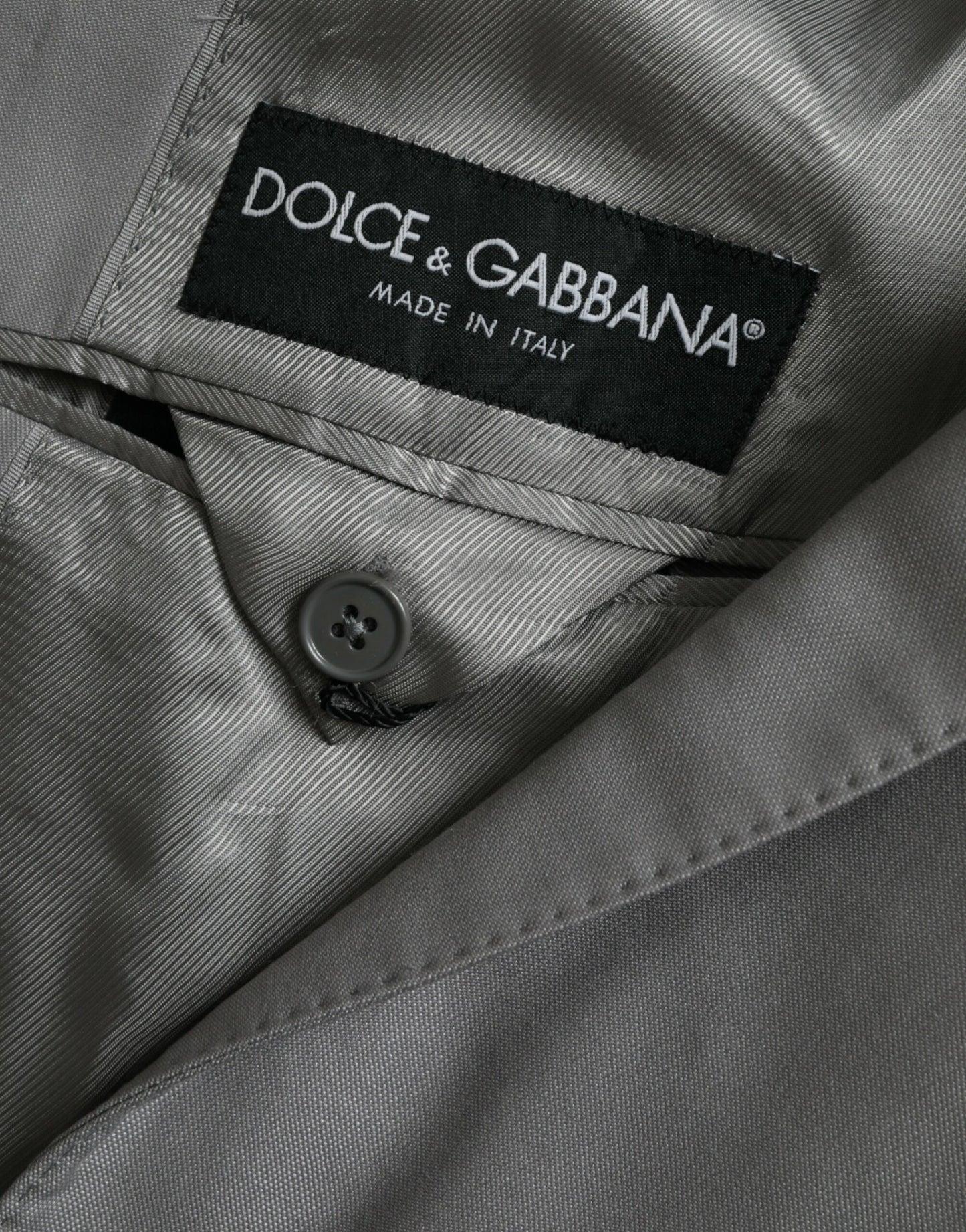 Dolce &amp; Gabbana Blazer à simple boutonnage en laine grise