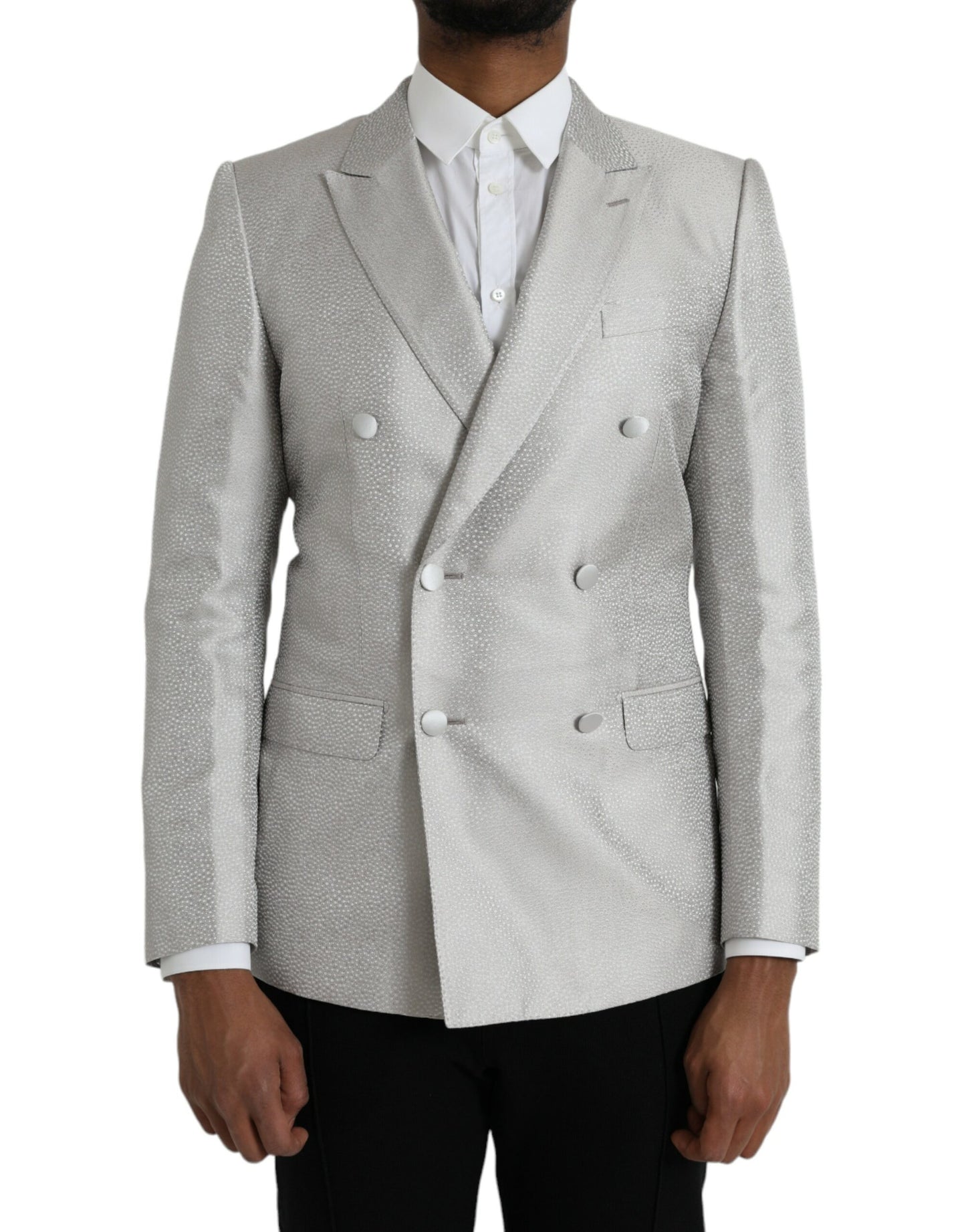 Dolce &amp; Gabbana Blazer blanc cassé MARTINI à double boutonnage