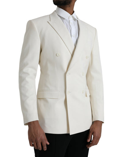 Dolce &amp; Gabbana Blazer croisé en laine blanche MARTINI