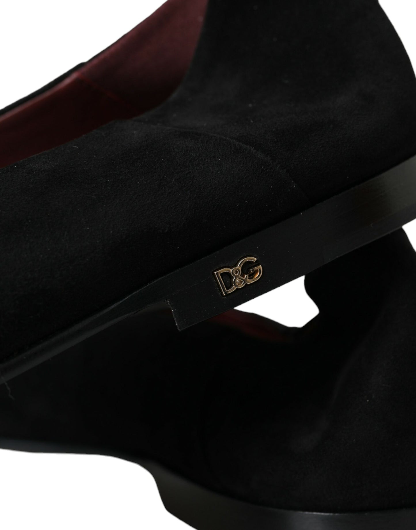 Dolce &amp; Gabbana Mocassins en daim noirs Robe formelle Chaussures à enfiler