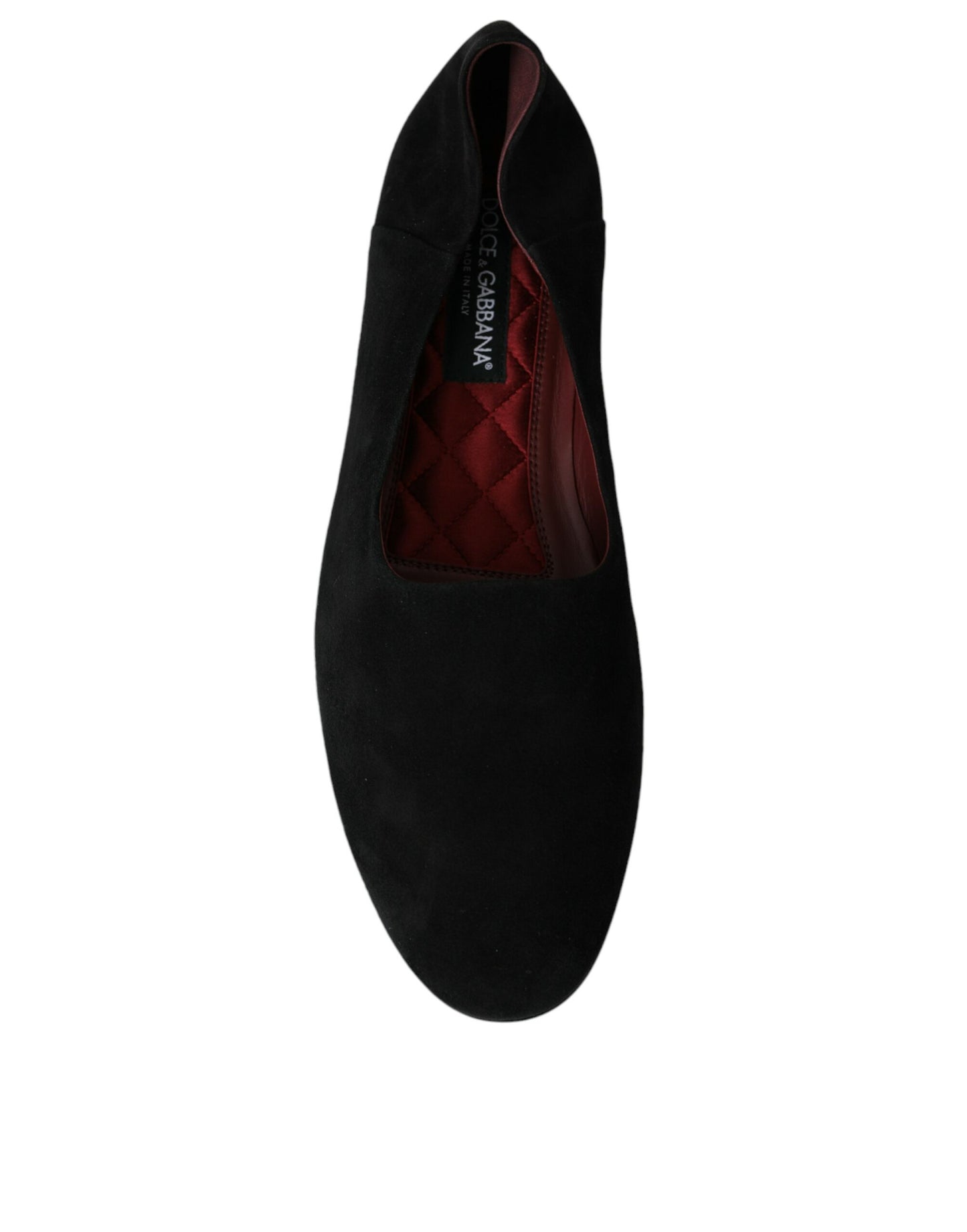 Dolce & Gabbana Black Suede Loafers Formal Dress Slip On Shoes